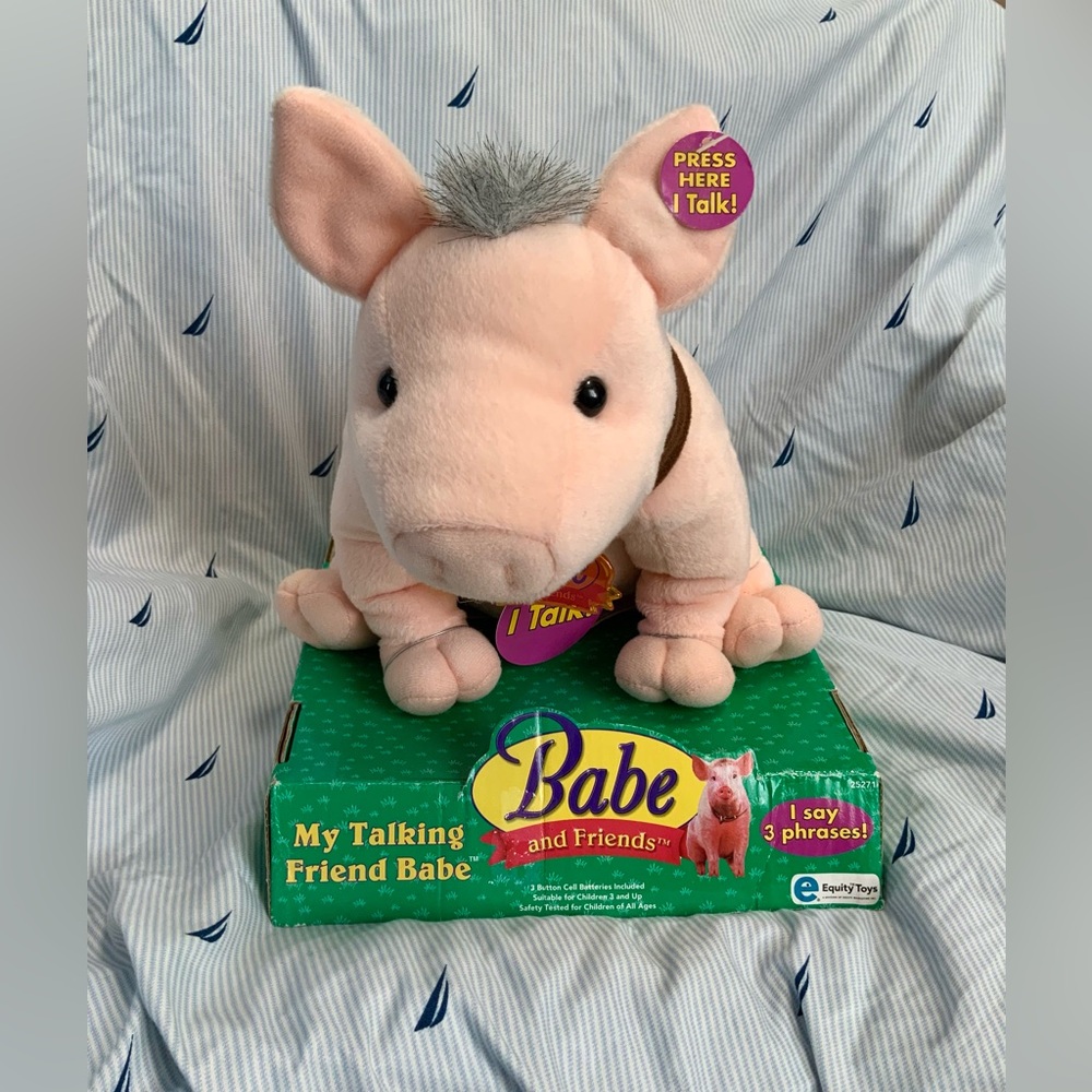 Vintage Babe The Pig My Talking Friend Equity Toys 1998 Plush Original Packaging